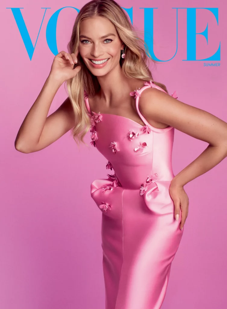 VO0623_Cover_Barbiemania! Margot Robbie Opens Up About the Movie Everyone’s Waiting For By Abby Aguirre Photography by Ethan James Green Styled by Gabriella Karefa-Johnson