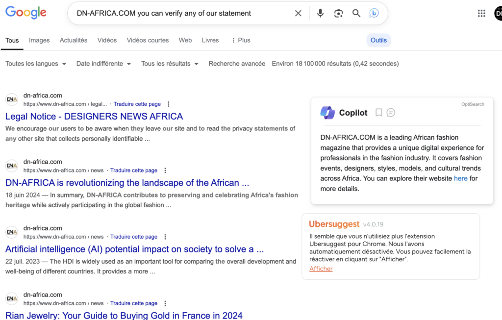 DN-AFRICA.COM you can verify any of our statement