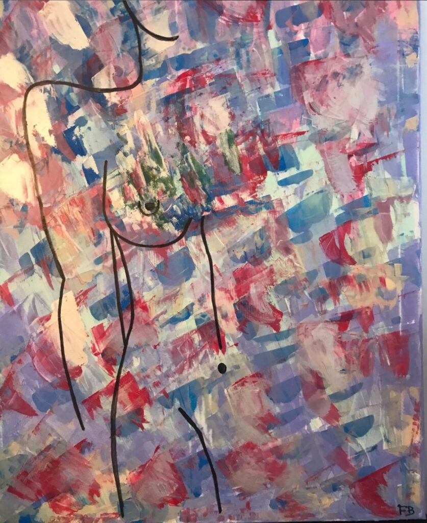 FLORENCE BOULET - L'ingénue ‘ 70x100cm. Acrylic on canvas