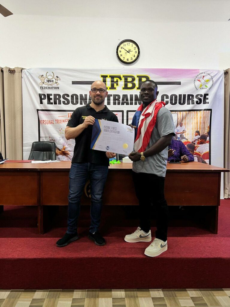 IFBB WEST AFRICAN CHAMPIONSHIP 2025 - JUNDAS MORRIS APRIL - Personal Training Coach CERTIFICATION TEAM