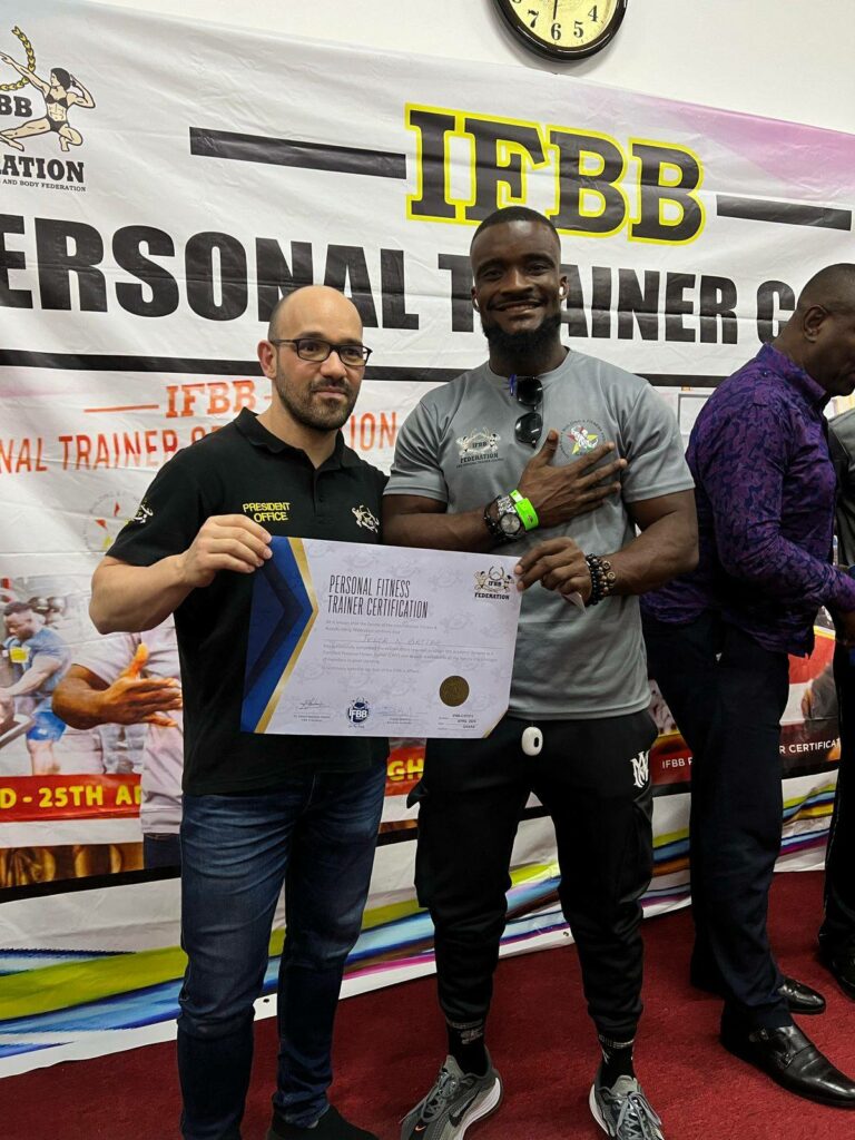 IFBB WEST AFRICAN CHAMPIONSHIP 2025 - JUNDAS MORRIS APRIL - Personal Training Coach CERTIFICATION TEAM