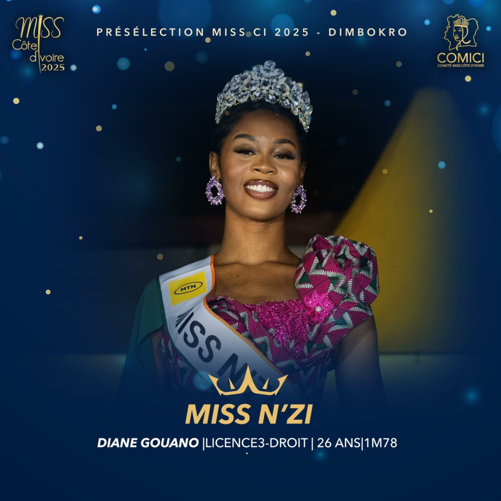 Miss CI 2025 - Selection DIMBOKRO - Miss N'ZI - Miss DIANE GOUANO - VICTOR YAPOBI President COMICI
