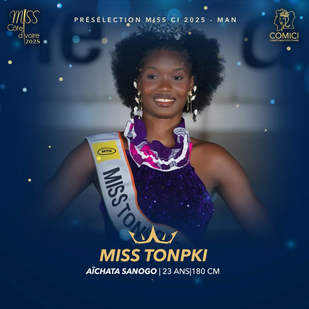 Miss CI 2025 - SELECTION MAN - Miss TONPKI-Miss AÏCHATA SANOGO-VICTOR YAPOBI COMICI Prresident
