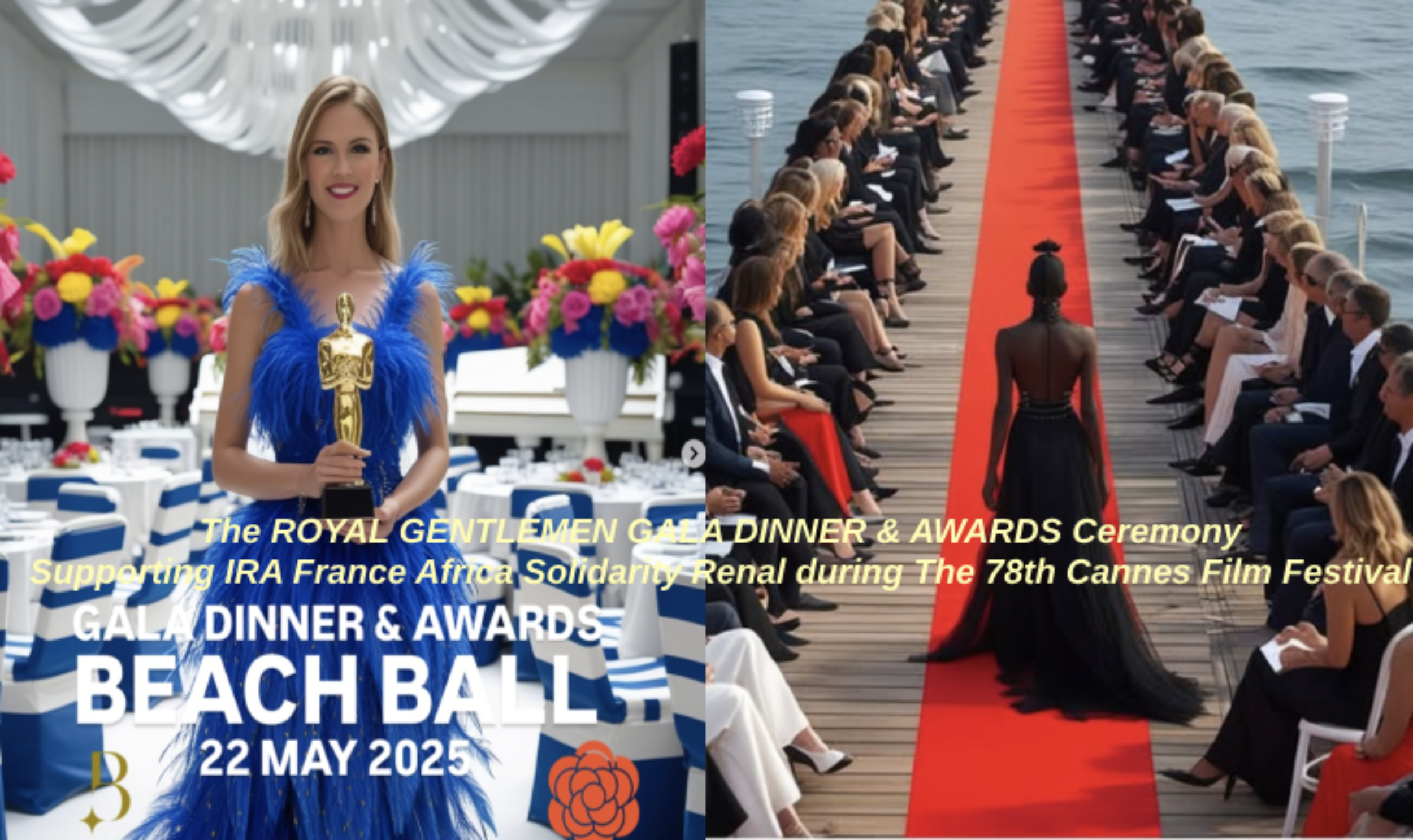 VOGUE COVER - The ROYAL GENTLEMEN GALA DINNER & AWARDS Ceremony Supporting IRA France Africa Solidarity Renal during The 78th Cannes Film Festival
