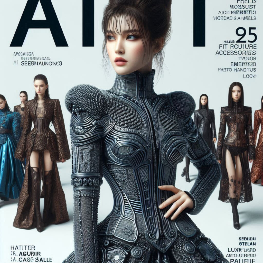VOGUE COVER SS25 - VOGUE COVER - AI FASHION MAG COVERS SS2025 Couture Collection - Friendly Artificial Intelligence -FAI