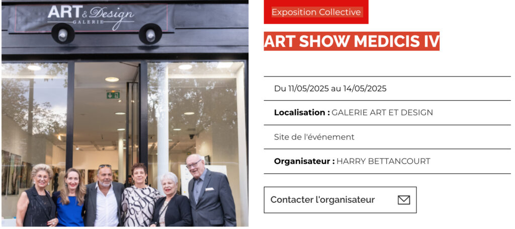 HARRY BETTANCOURT- Exposition Collective ART SHOW MEDICIS IV 