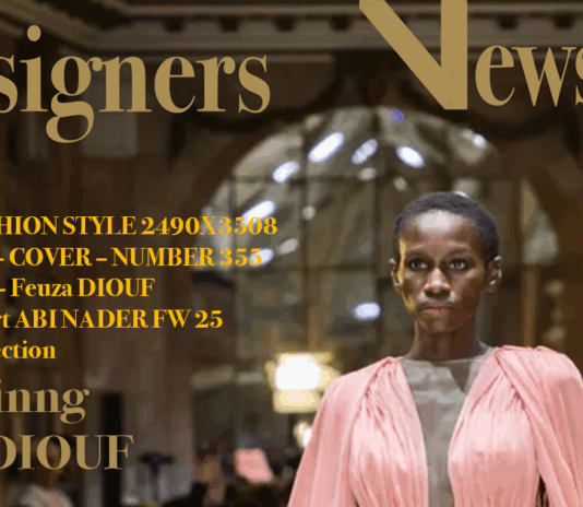 AFRICA FASHION STYLE 2490X3508 DN-AFRICA – COVER – NUMBER 355 JULY 8 2025 – Feuza DIOUF  present Robert ABI NADER FW 25 Couture Collection