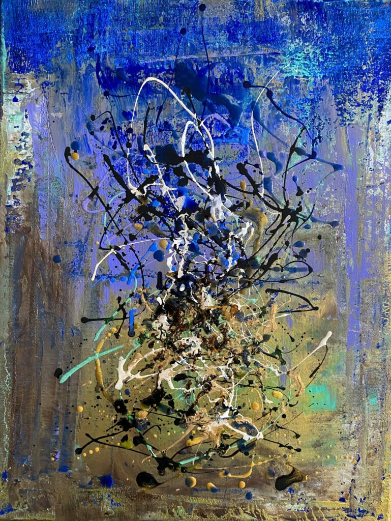 FADY FERHI - Blue-Galaxy-mixte-sur-toile-61x46-07-2024-scaled