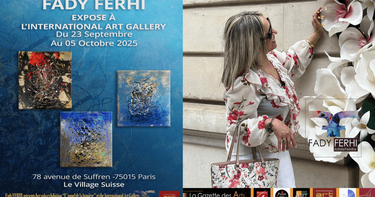 Fady FERHI  presents her solo exhibition “L’appel de la lumière” at the International Art Gallery