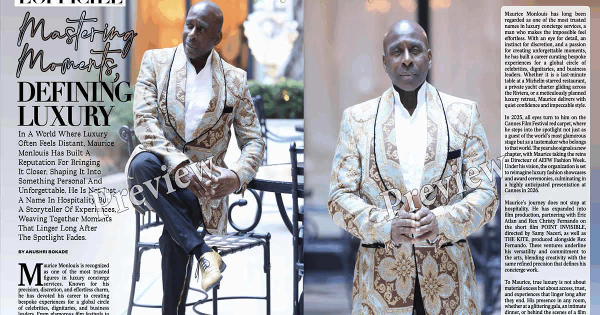 Maurice Monlouis: Redefining Luxury Concierge Services – Featured in L’OFFICIEL India