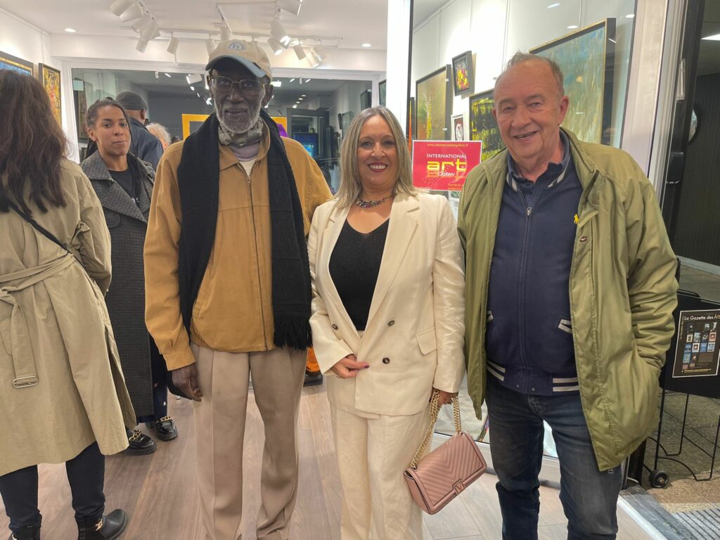 Contemporary French Artist | Abstract Expressionism - Fady FERHI  presents her solo exhibition L’appel de la lumière at the International Art Gallery - Georges LEVY in presence of Georges LEVY, Fady FERHI, Patrick LACHAUD, Amadou THIAM, Jack DJEYIM