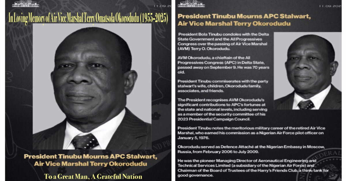 In Loving Memory of Air Vice Marshal Terry Omatsola Okorodudu 1955–2025