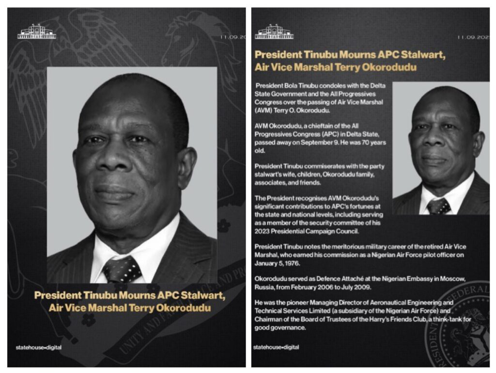 In Loving Memory of Air Vice Marshal Terry Omatsola Okorodudu (1955–2025)