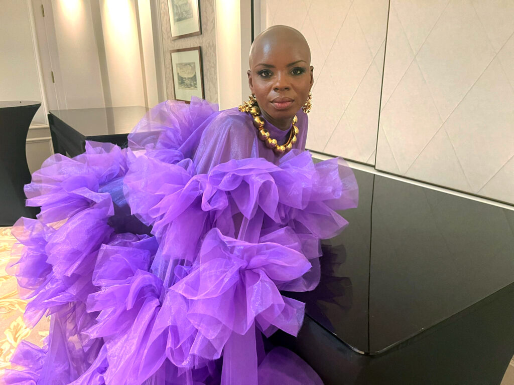 Divine TAMA walked for Designer MITORI Paris - Collection Couture Paris Fashion Week SS25