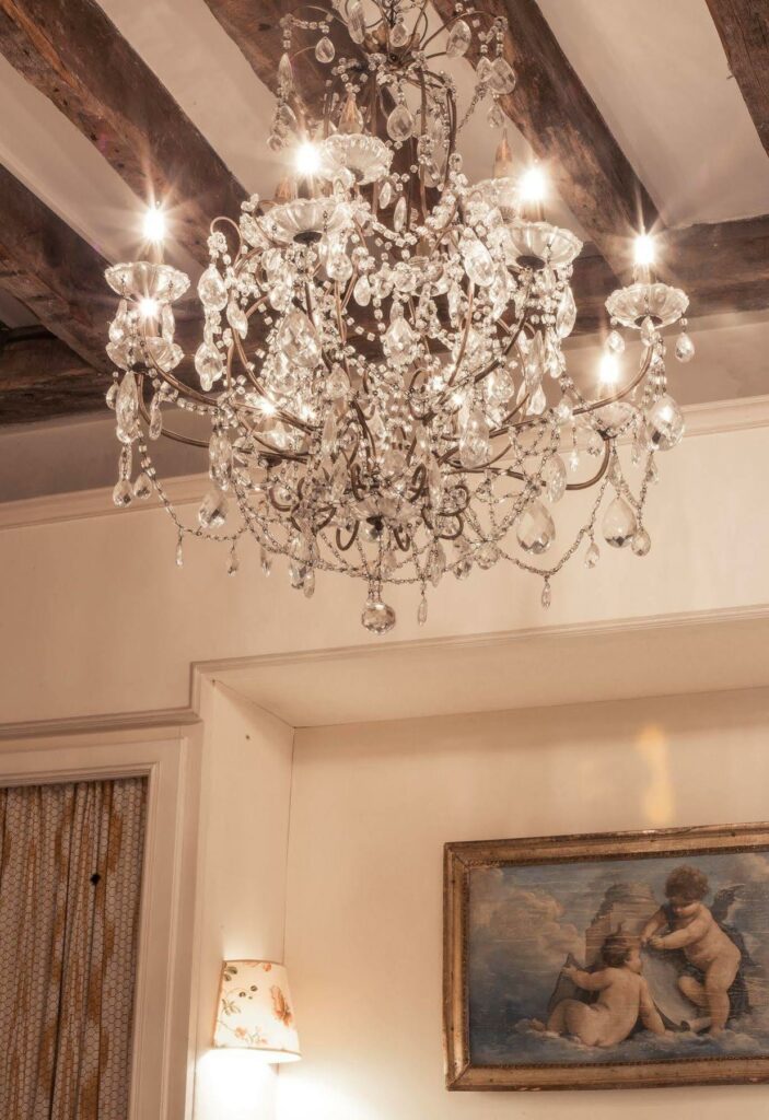 Hôtel Caron de Beaumarchais – A Parisian Dream in the Marais - paris-hotel-caron-de-beaumarchais-picture Crystal Chandelier