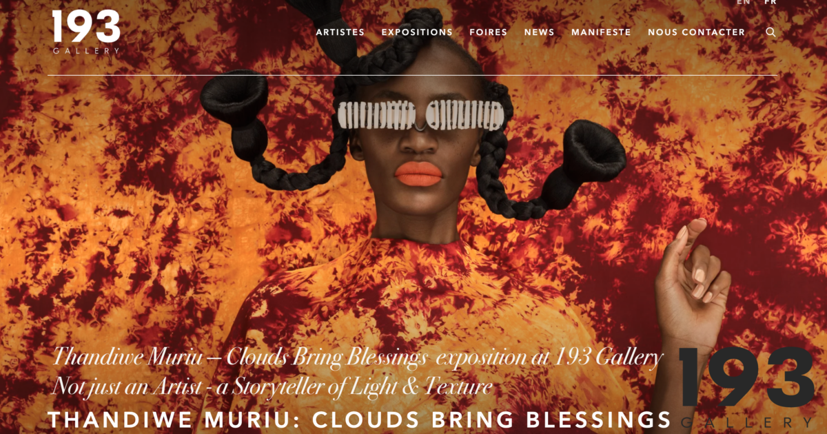 Thandiwe Muriu — Clouds Bring Blessings  exposition at 193 Gallery Not just an Artist - a Storyteller of Light & Texture